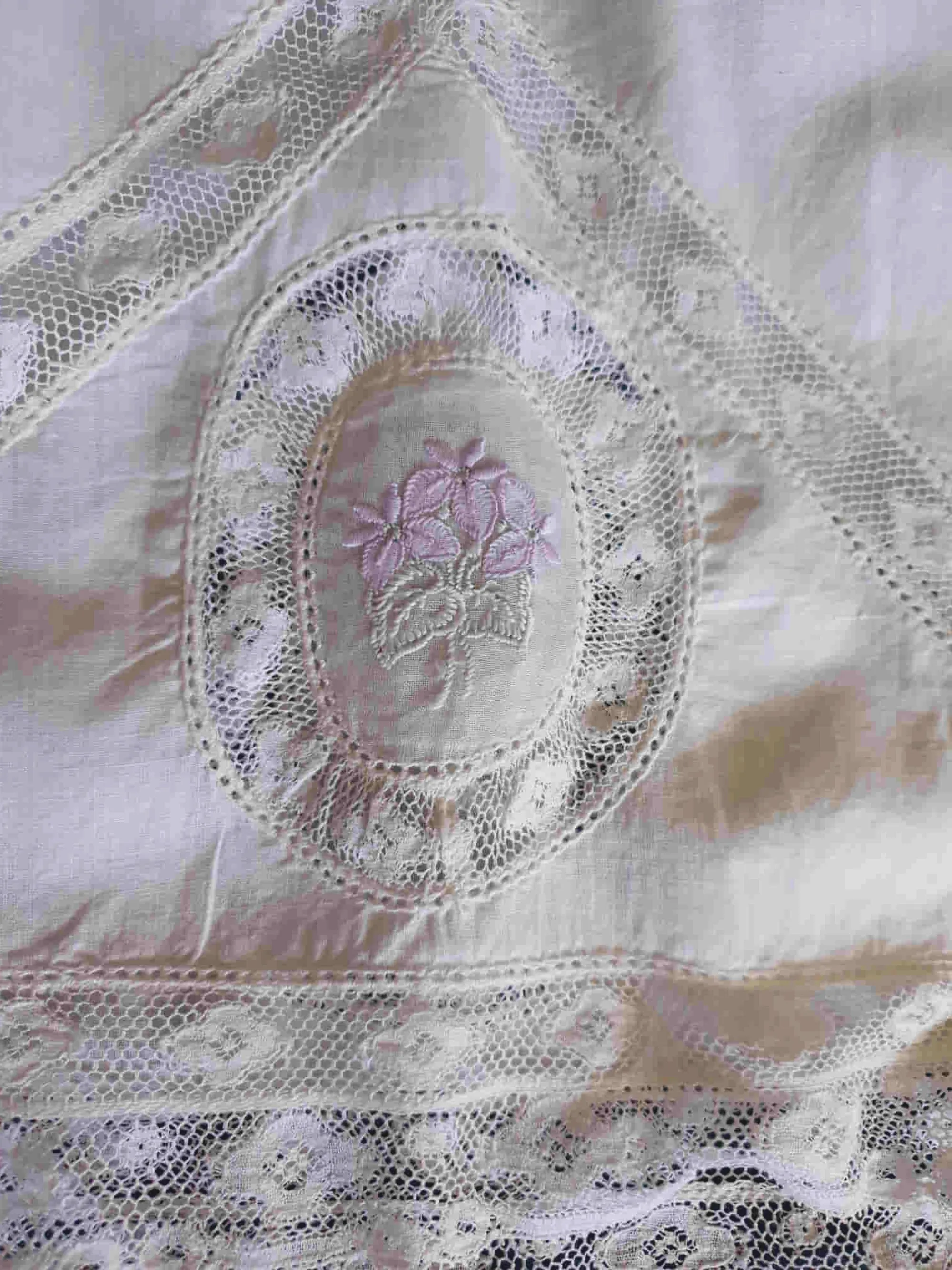 Antique Edwardian Bloomers With Lace & Embroidery - XL
