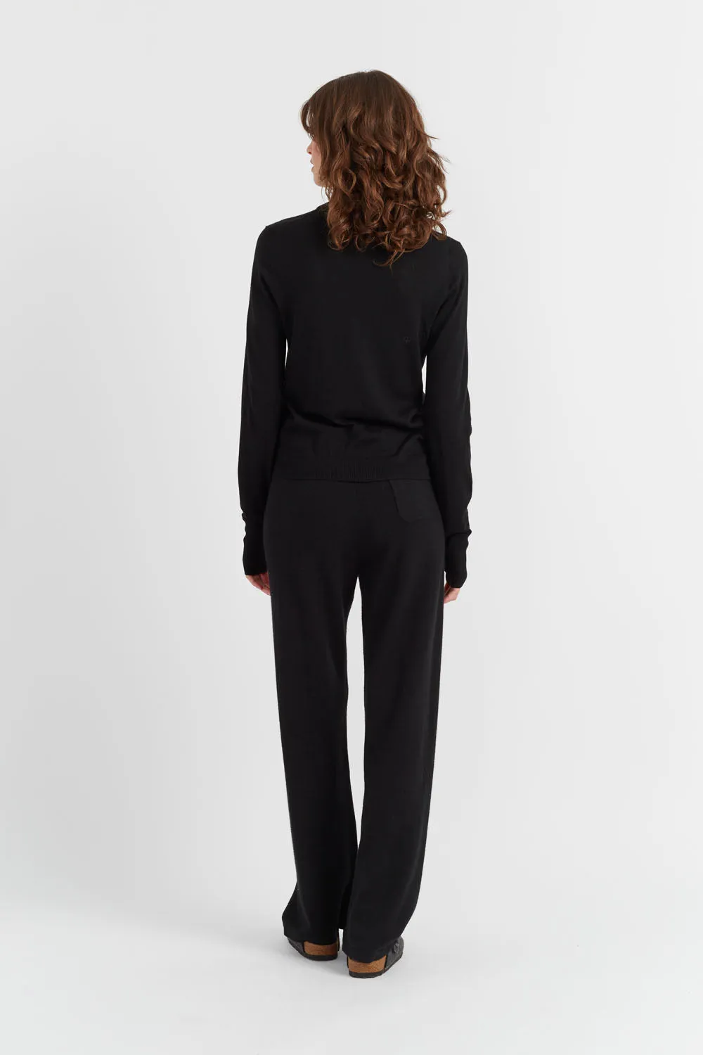 Black Pure Merino Rollneck Sweater