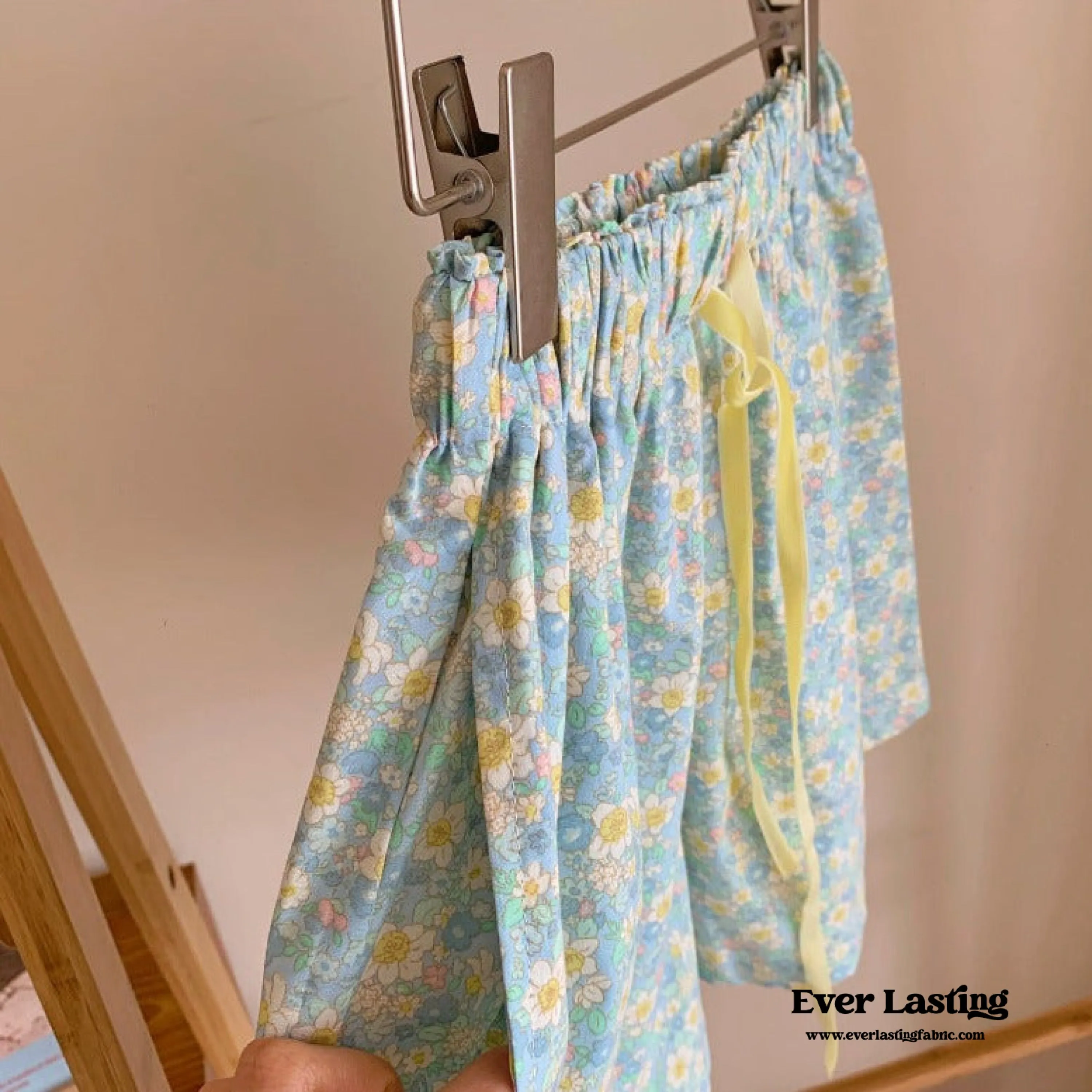 Blossom Floral Pants Lounge Bottoms / Cream