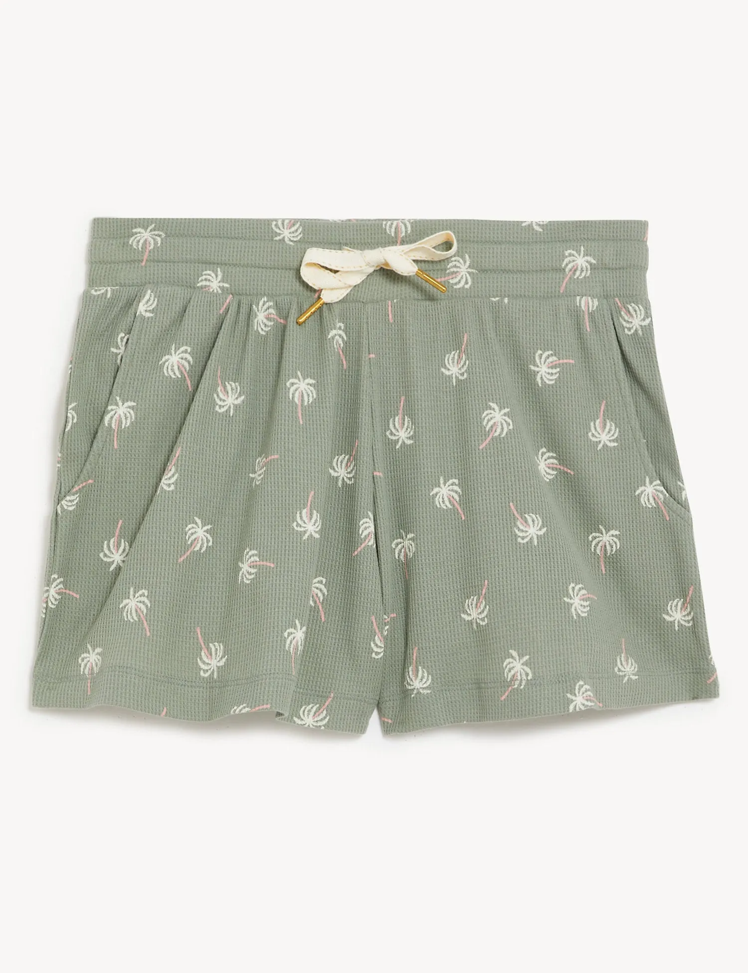 Cotton Blend Waffle Pyjama Shorts