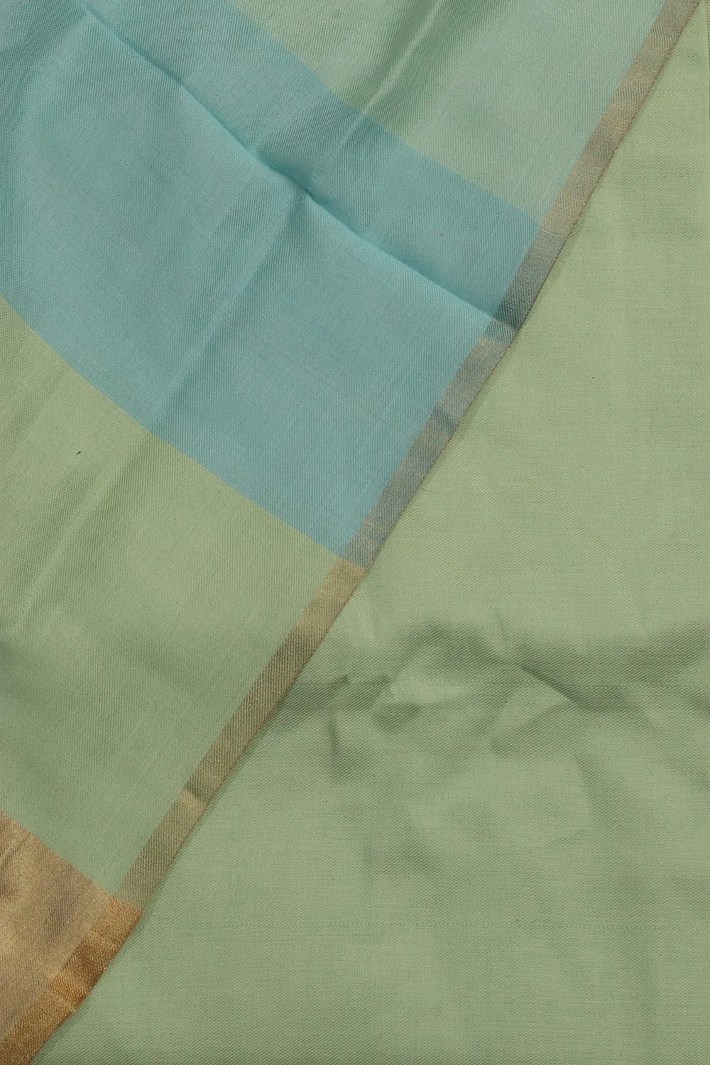 Green Maheshwari Cotton 4 Ply Three Piece Unstitched Suit Set
