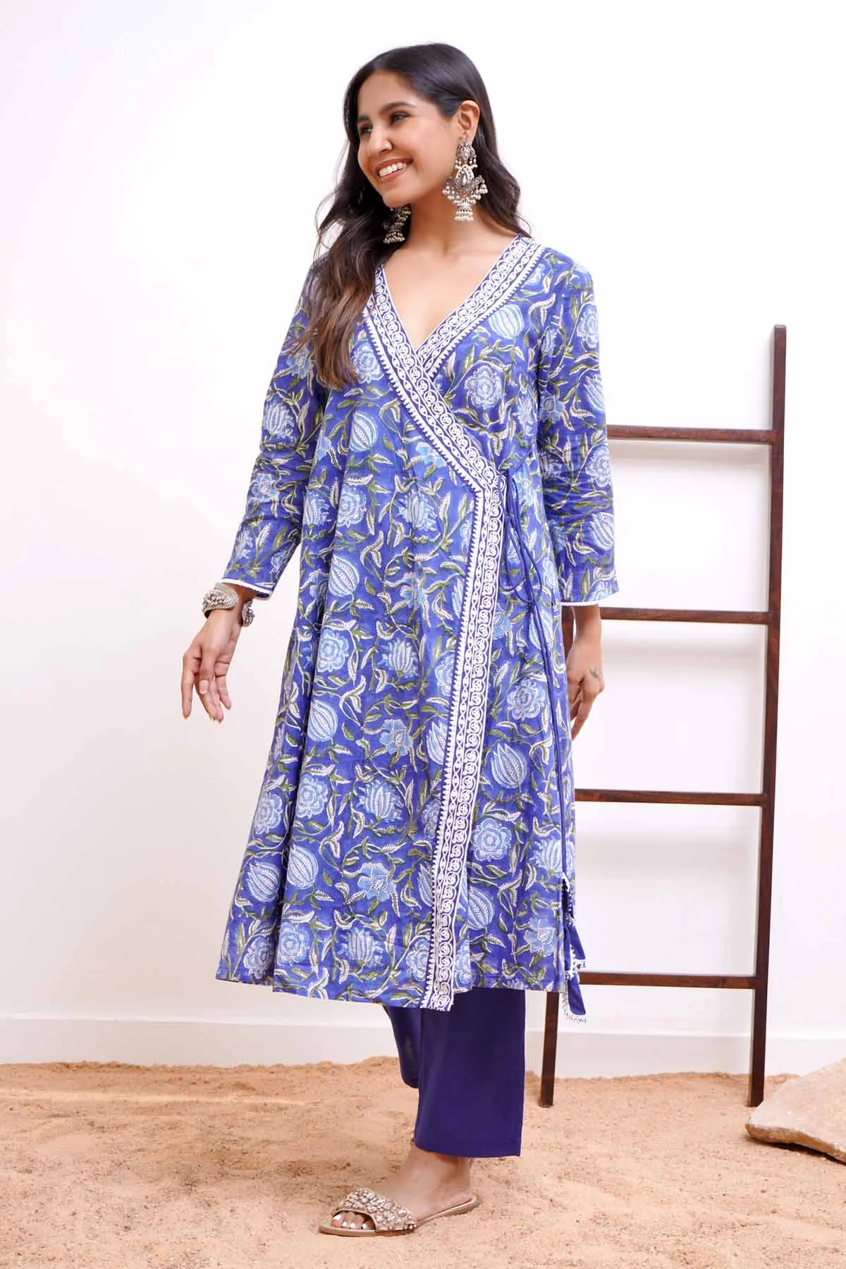 Indigo Blue Blooming Kurta Set