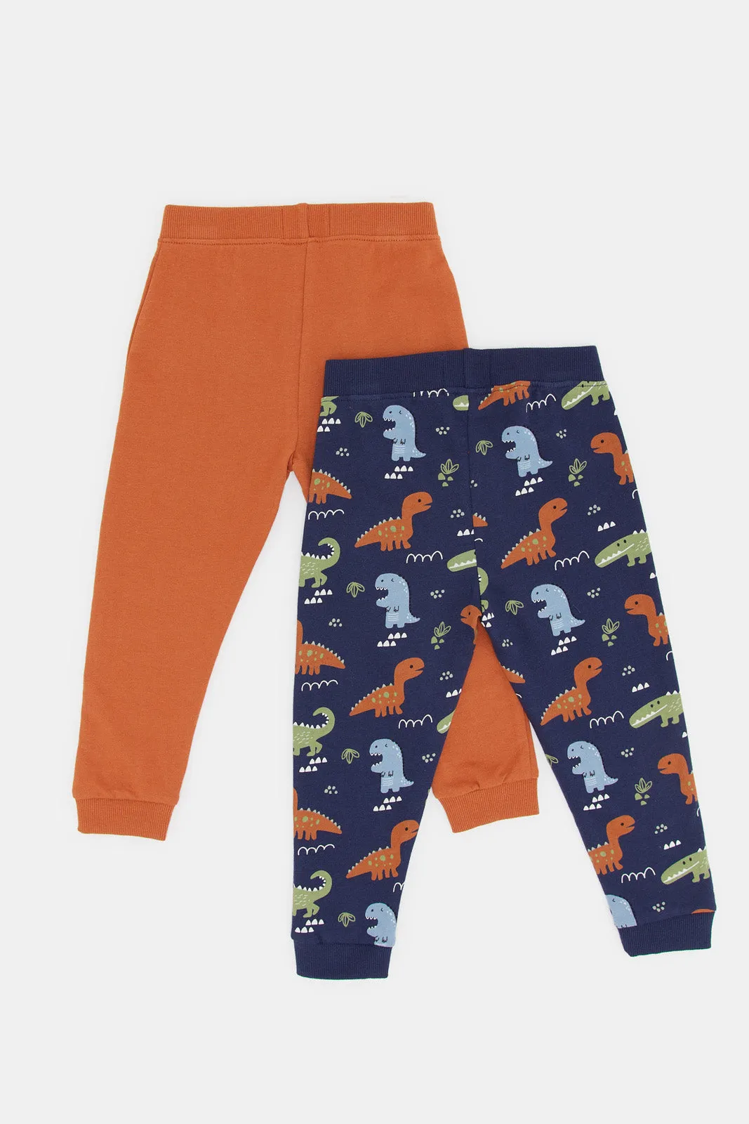 Infant Boys Navy And Rust Dino Jogger Set (2 Piece)