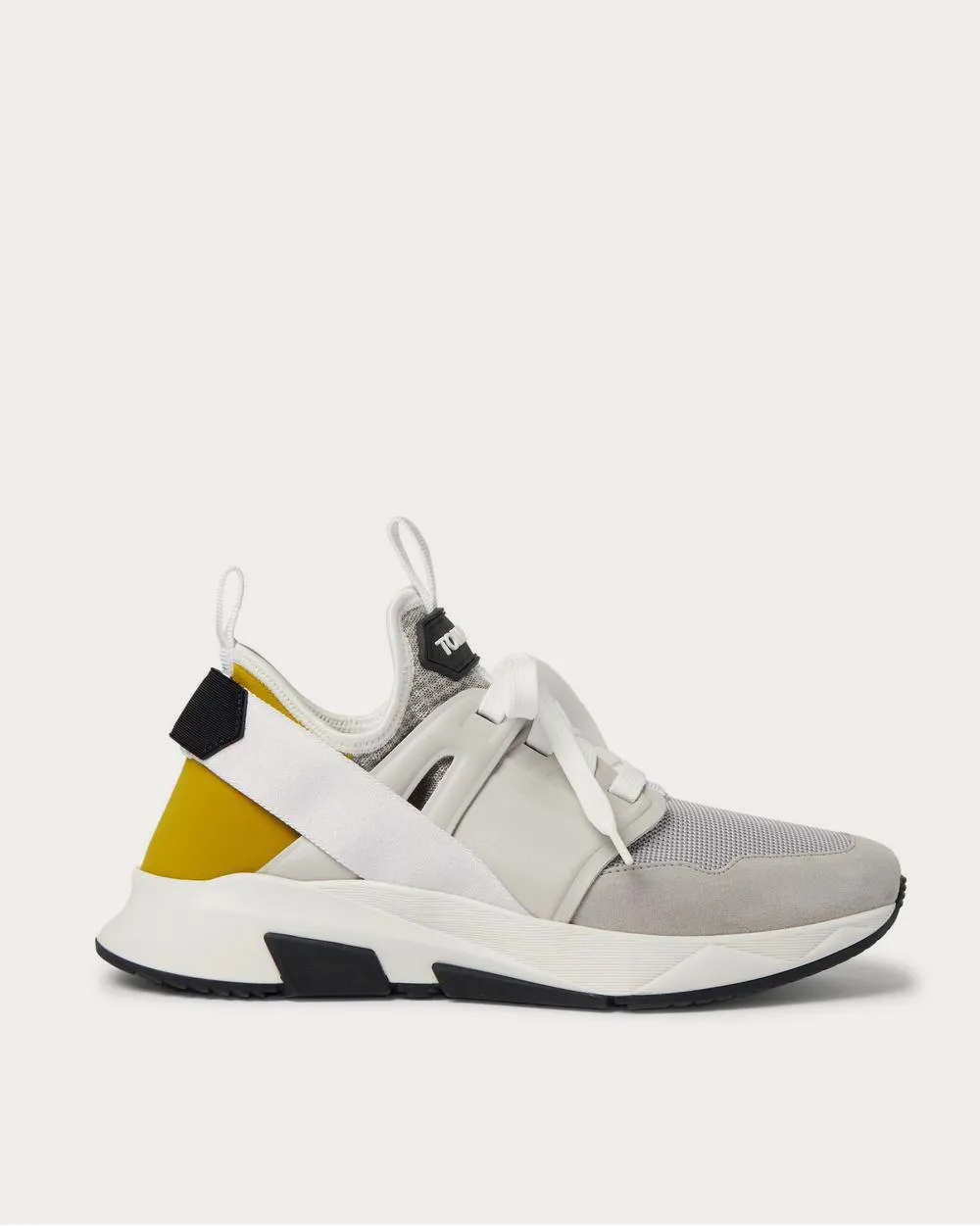 Jago Suede, Mesh and Neoprene  Gray low top sneakers
