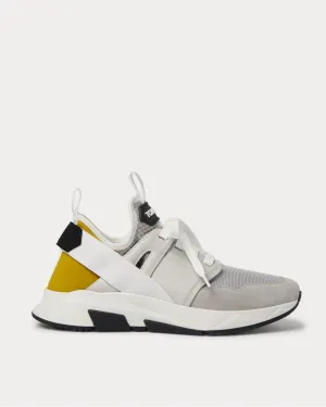 Jago Suede, Mesh and Neoprene  Gray low top sneakers
