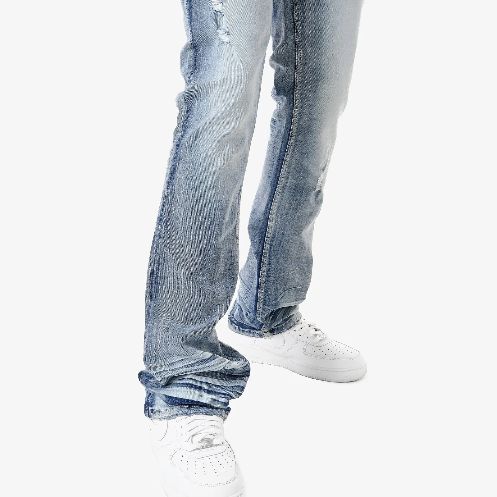 LIGHT SAND BLUE STACKED JEANS