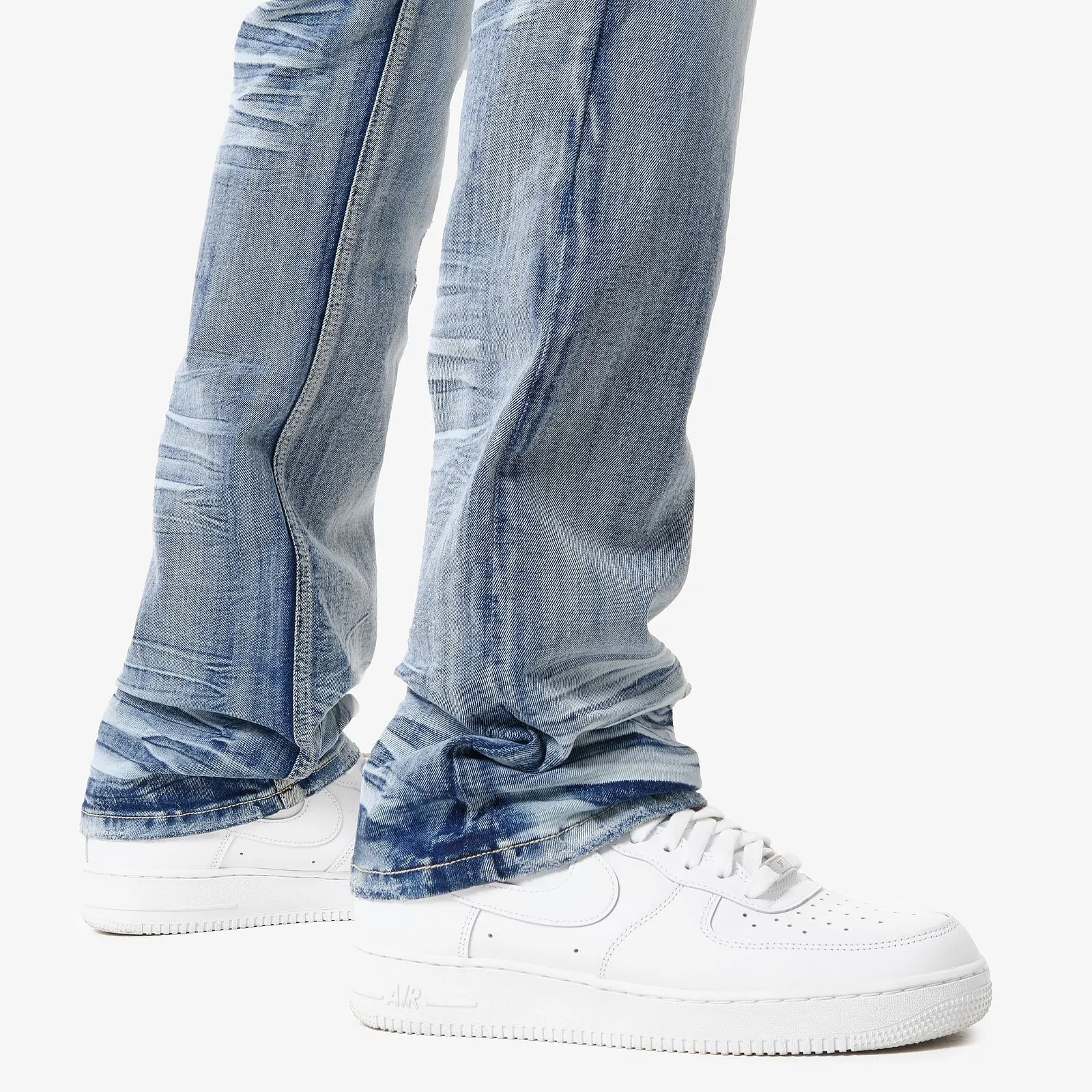 LIGHT SAND BLUE STACKED JEANS