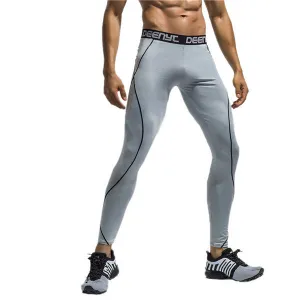 Mens Bodybuilding High-elastic Skinny Trousers