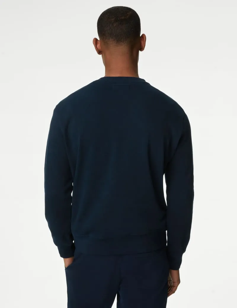 Pure Cotton Crew Neck Sweatshirt