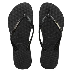 Slim Metal Logo Thongs