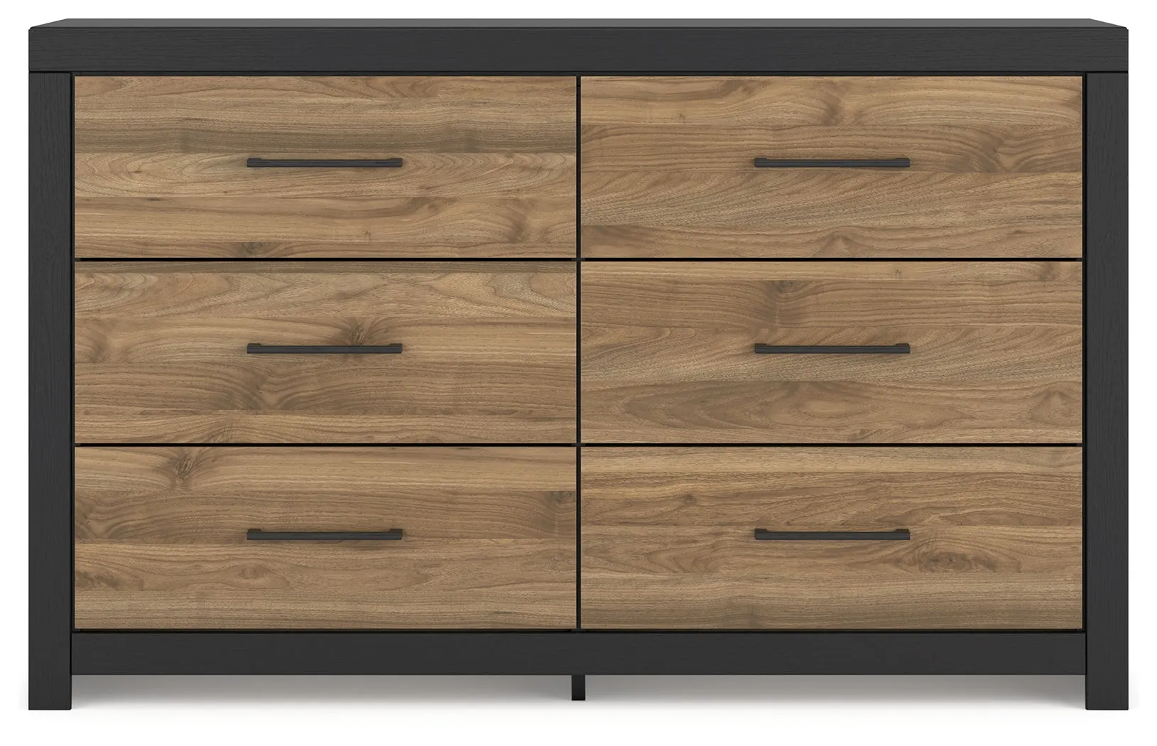 Vertani King Panel Bed with Dresser and 2 Nightstands in Black