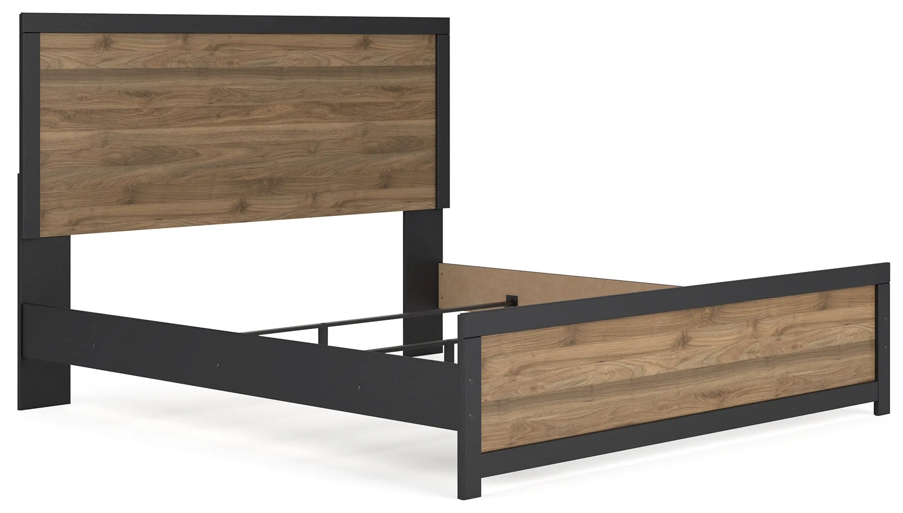 Vertani King Panel Bed with Dresser and 2 Nightstands in Black