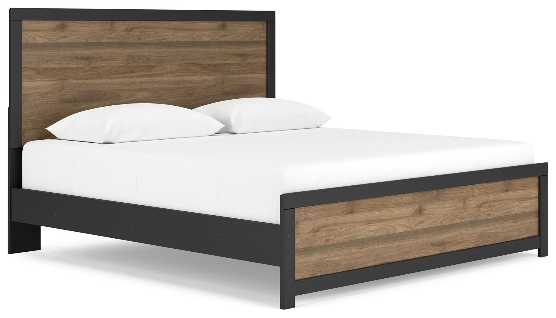 Vertani King Panel Bed with Dresser and 2 Nightstands in Black