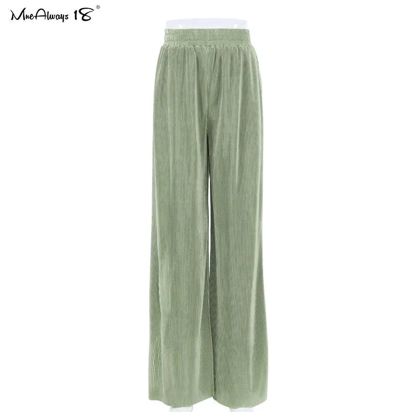 Wide Leg Pleated Pants