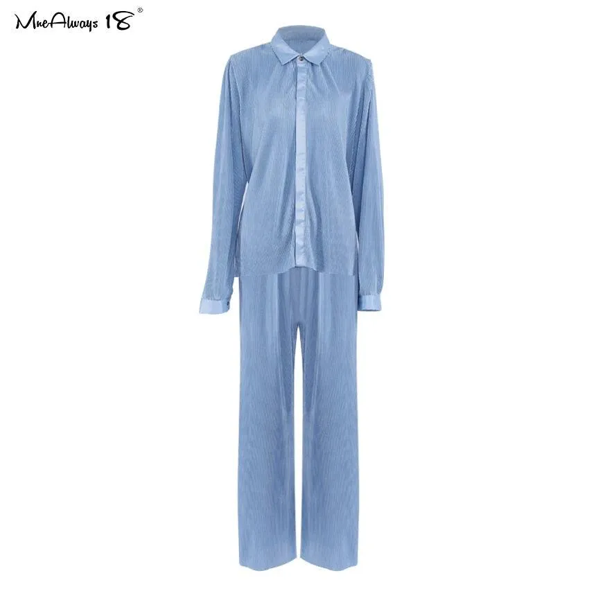 Wide Leg Pleated Pants