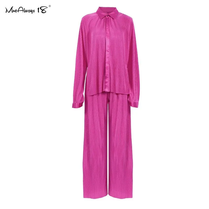 Wide Leg Pleated Pants