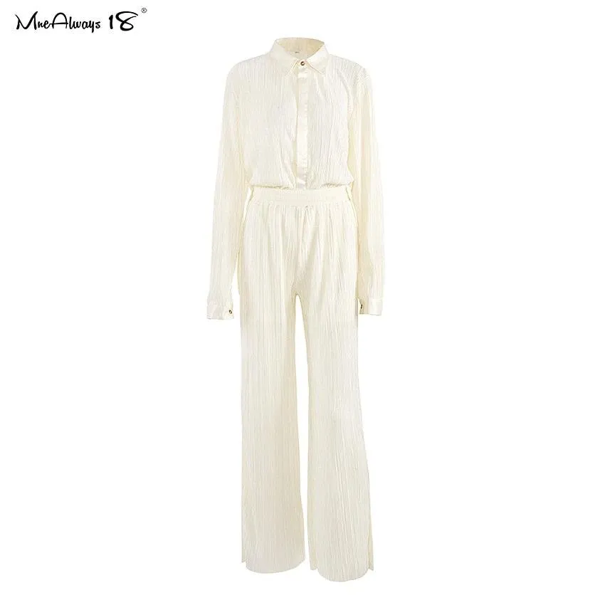Wide Leg Pleated Pants