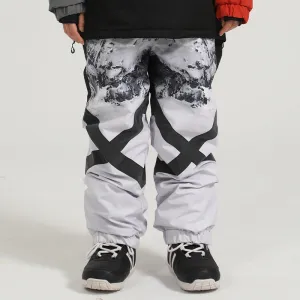 Winter Reflective Stripe Ski Cargo Jogger Pants Unisex Snowboard Trousers