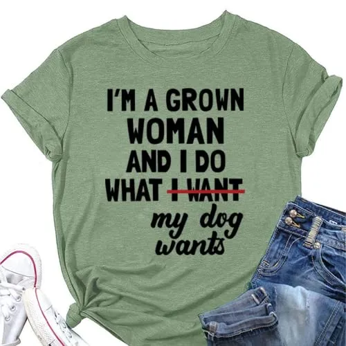 Women Funny Novelty T-Shirt I'm A Grown Woman and I Do Classic Gifts Tees