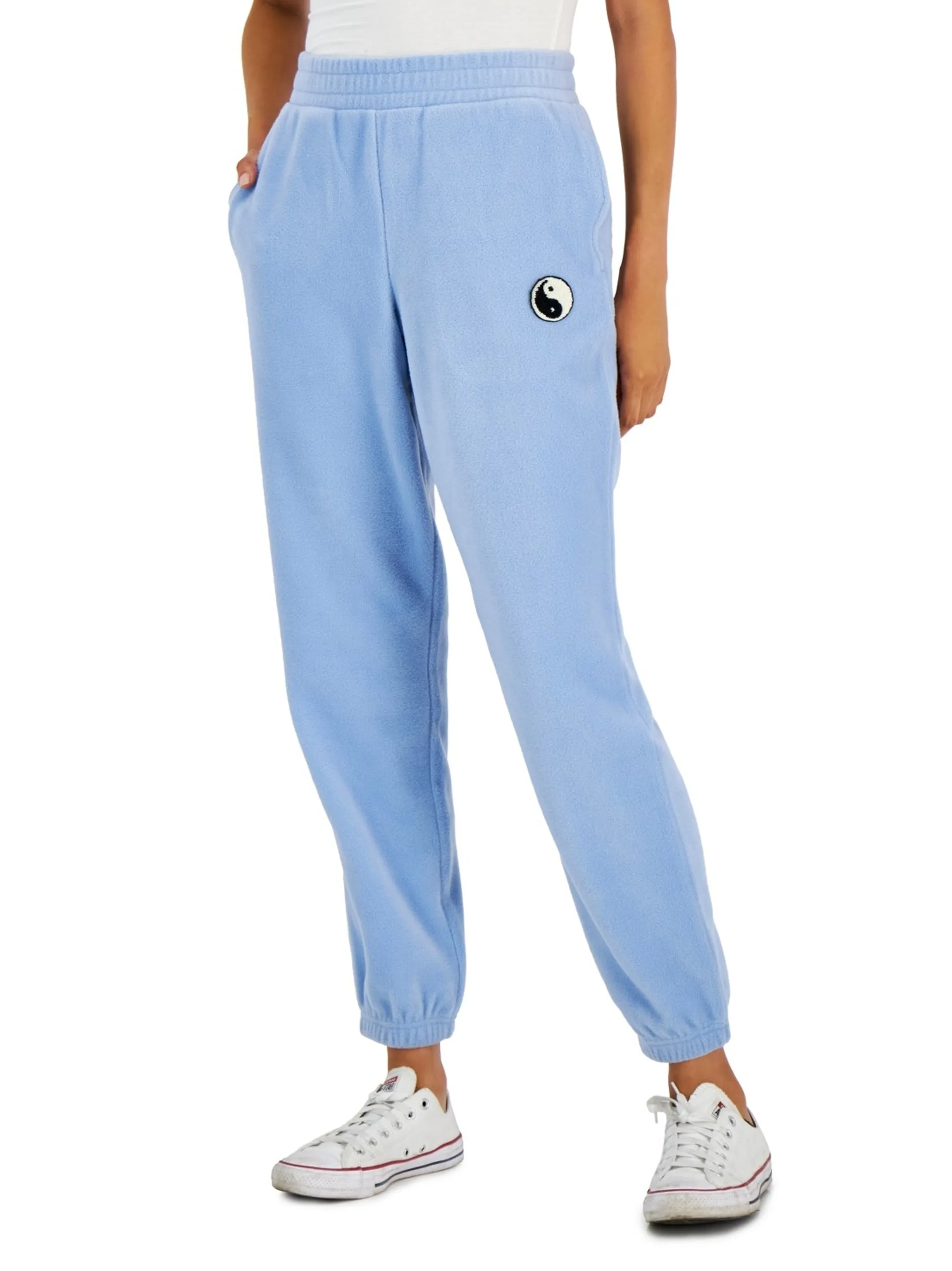 Women's Graphic Embroidered Joggers Pants,Light Blue