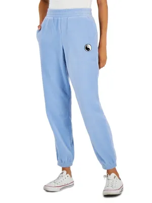 Women's Graphic Embroidered Joggers Pants,Light Blue
